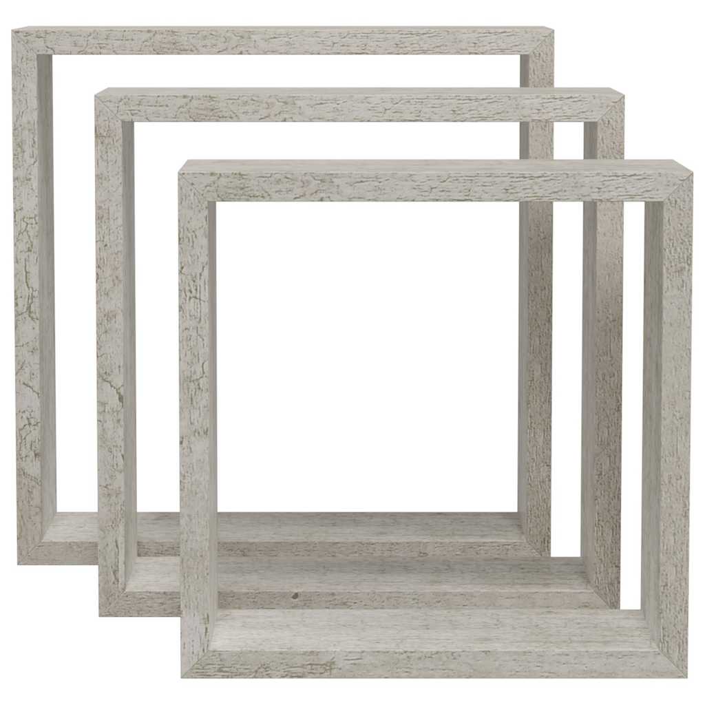 vidaXL Würfelregale 3 Stk. Betongrau