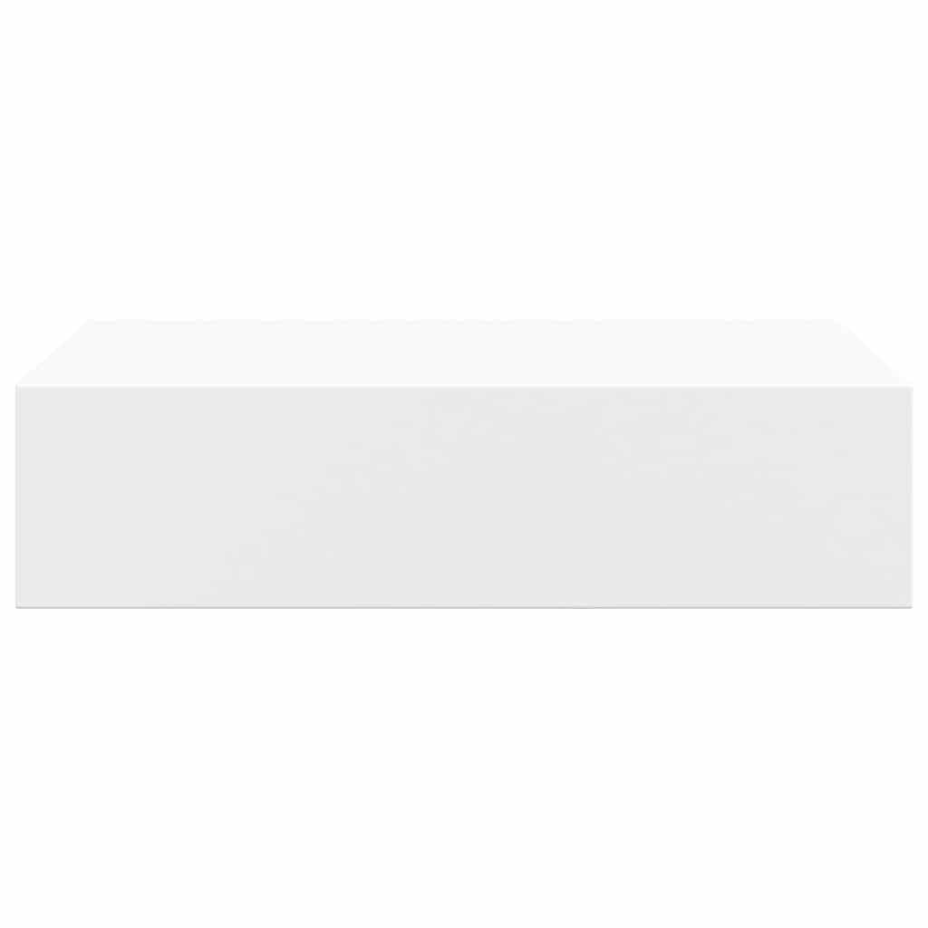 vidaXL Wandregal mit Schublade Weiß 40x23,5x10 cm MDF