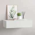 vidaXL Wandregal mit Schublade Weiß 40x23,5x10 cm MDF