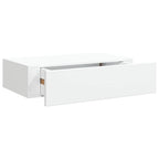vidaXL Wandregale mit Schubladen 2 Stk. Weiß 40x23,5x10 cm MDF