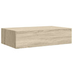 vidaXL Wandregale mit Schubladen 2 Stk. Eichen-Optik 40x23,5x10 cm MDF