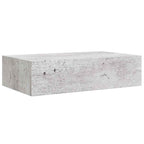 vidaXL Wandregal mit Schublade Betongrau 40x23,5x10 cm MDF