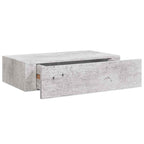 vidaXL Wandregale mit Schubladen 2 Stk. Betongrau 40x23,5x10 cm MDF
