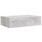 vidaXL Wandregale mit Schubladen 2 Stk. Betongrau 40x23,5x10 cm MDF