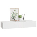 vidaXL Wandregal mit Schublade Weiß 60x23,5x10 cm MDF