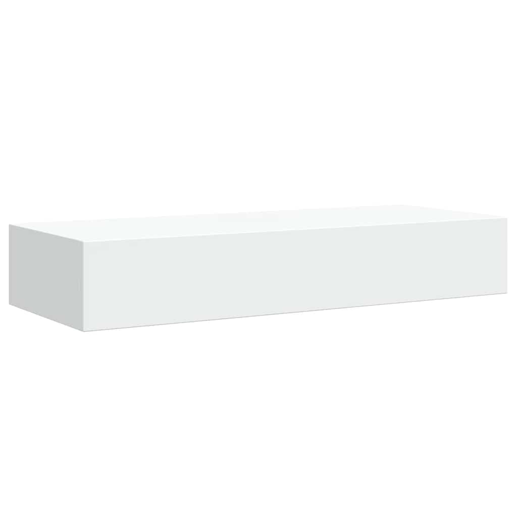 vidaXL Wandregal mit Schublade Weiß 60x23,5x10 cm MDF