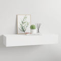vidaXL Wandregal mit Schublade Weiß 60x23,5x10 cm MDF