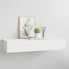 vidaXL Wandregal mit Schublade Weiß 60x23,5x10 cm MDF