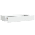 vidaXL Wandregale mit Schubladen 2 Stk. Weiß 60x23,5x10 cm MDF