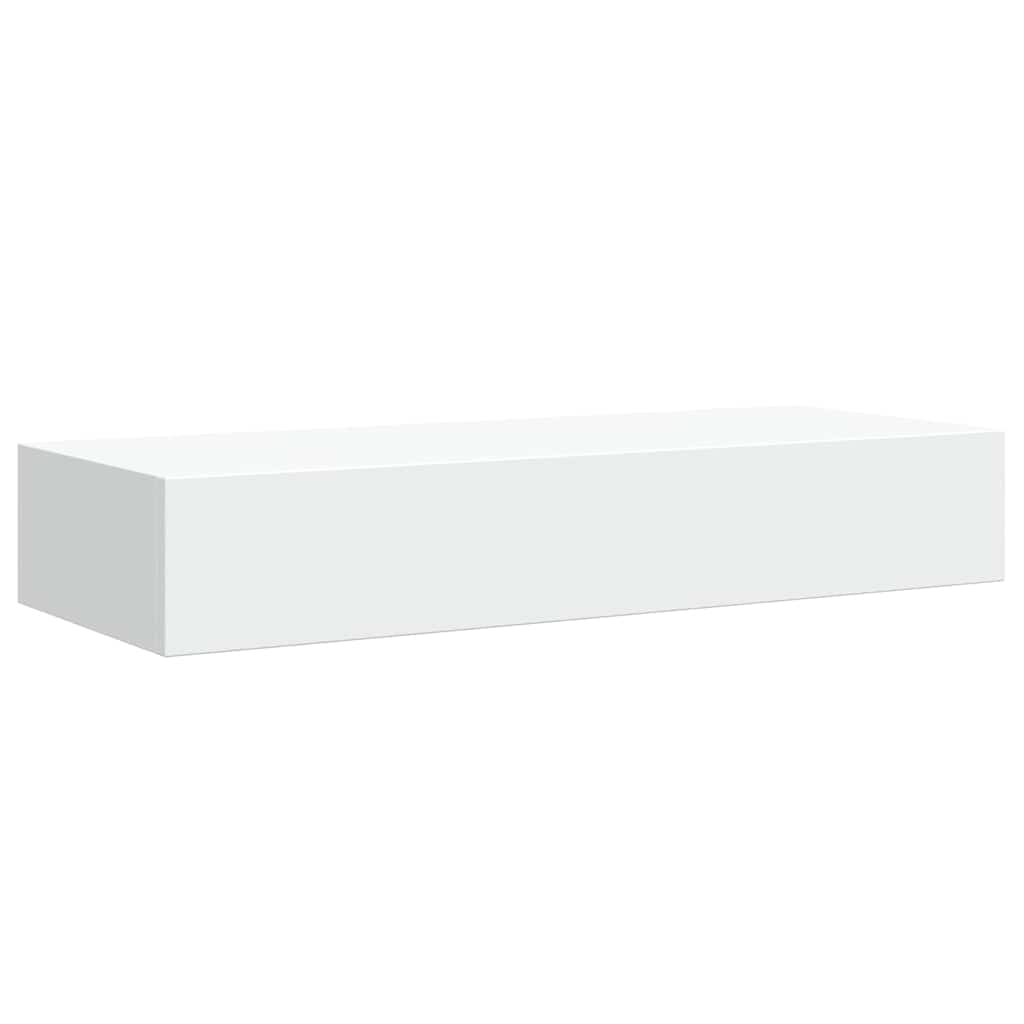 vidaXL Wandregale mit Schubladen 2 Stk. Weiß 60x23,5x10 cm MDF