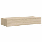 vidaXL Wandregale mit Schubladen 2 Stk. Eichen-Optik 60x23,5x10 cm MDF