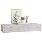 vidaXL Wandregal mit Schublade Betongrau 60x23,5x10 cm MDF