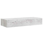 vidaXL Wandregal mit Schublade Betongrau 60x23,5x10 cm MDF