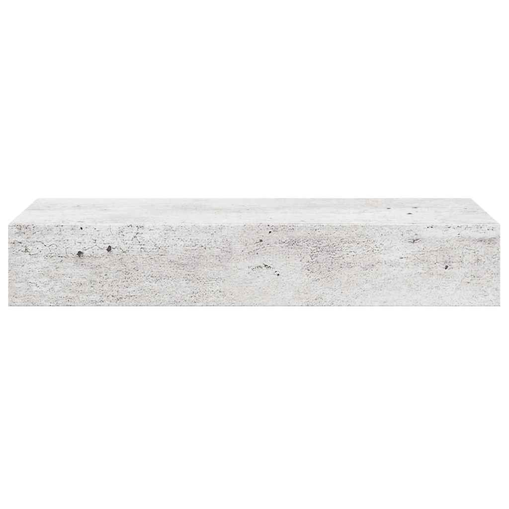 vidaXL Wandregal mit Schublade Betongrau 60x23,5x10 cm MDF