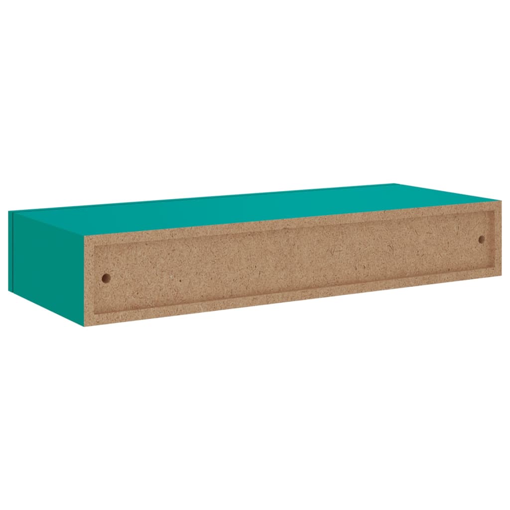 vidaXL Wand-Schubladenregal Blau 60x23,5x10 cm MDF