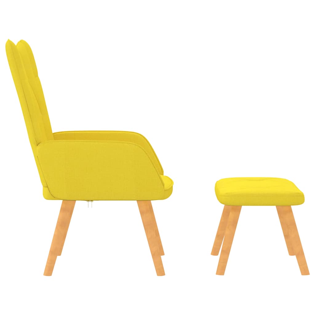 vidaXL Relaxsessel mit Hocker Senfgelb Stoff