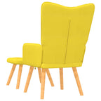 vidaXL Relaxsessel mit Hocker Senfgelb Stoff