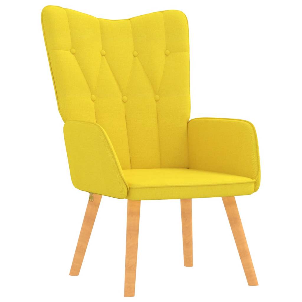 vidaXL Relaxsessel mit Hocker Senfgelb Stoff