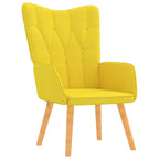 vidaXL Relaxsessel mit Hocker Senfgelb Stoff