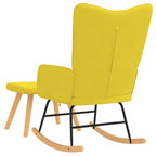 vidaXL Schaukelsessel mit Hocker Senfgelb Stoff