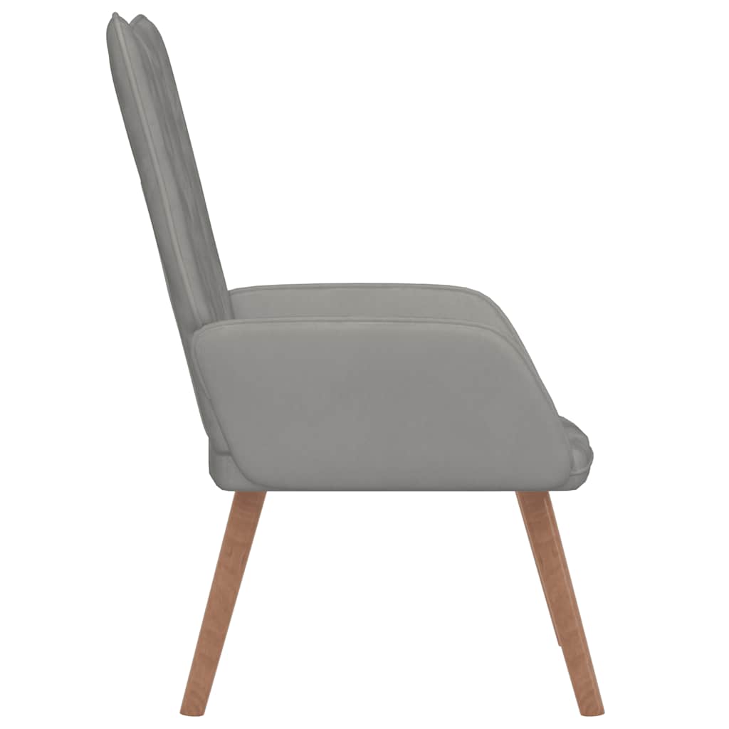 vidaXL Relaxsessel Hellgrau Samt