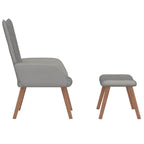 vidaXL Relaxsessel mit Hocker Hellgrau Samt