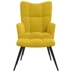 vidaXL Relaxsessel mit Hocker Senfgelber Samt