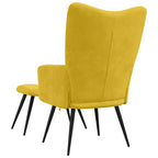 vidaXL Relaxsessel mit Hocker Senfgelber Samt