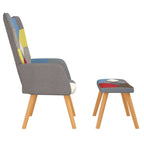 vidaXL Relaxsessel mit Hocker Patchwork Stoff