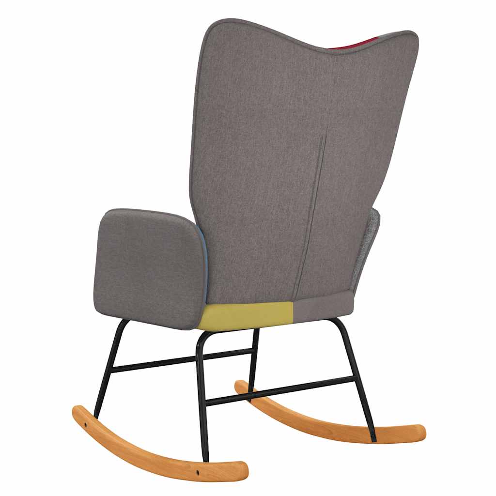 vidaXL Schaukelstuhl Patchwork Stoff