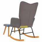 vidaXL Schaukelstuhl mit Hocker Patchwork Stoff
