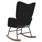 vidaXL Schaukelsessel mit Hocker Patchwork Stoff