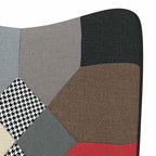 vidaXL Schaukelsessel mit Hocker Patchwork Stoff