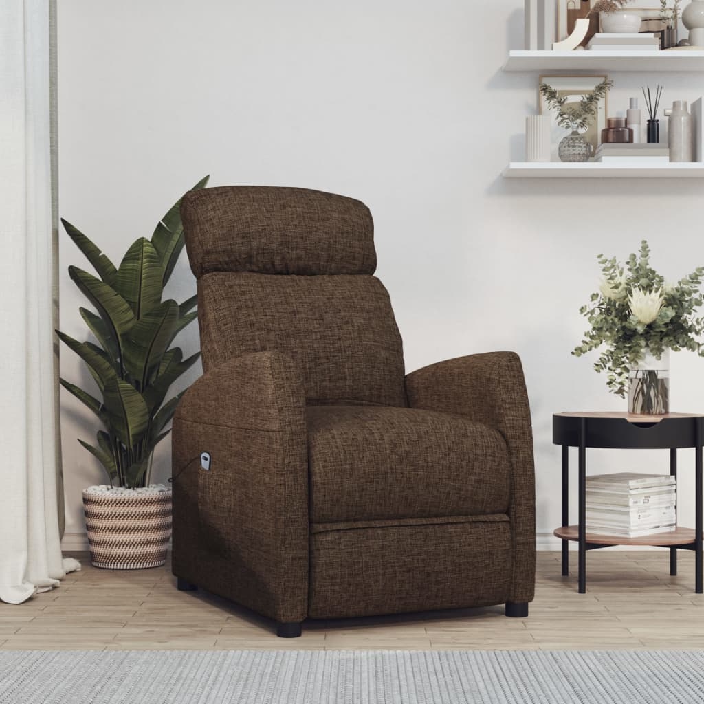 vidaXL Aufstehsessel Schwarz Stoff