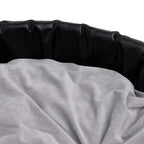 vidaXL Hundebett Schwarz-Grau 69x59x19 cm Plüsch und Kunstleder