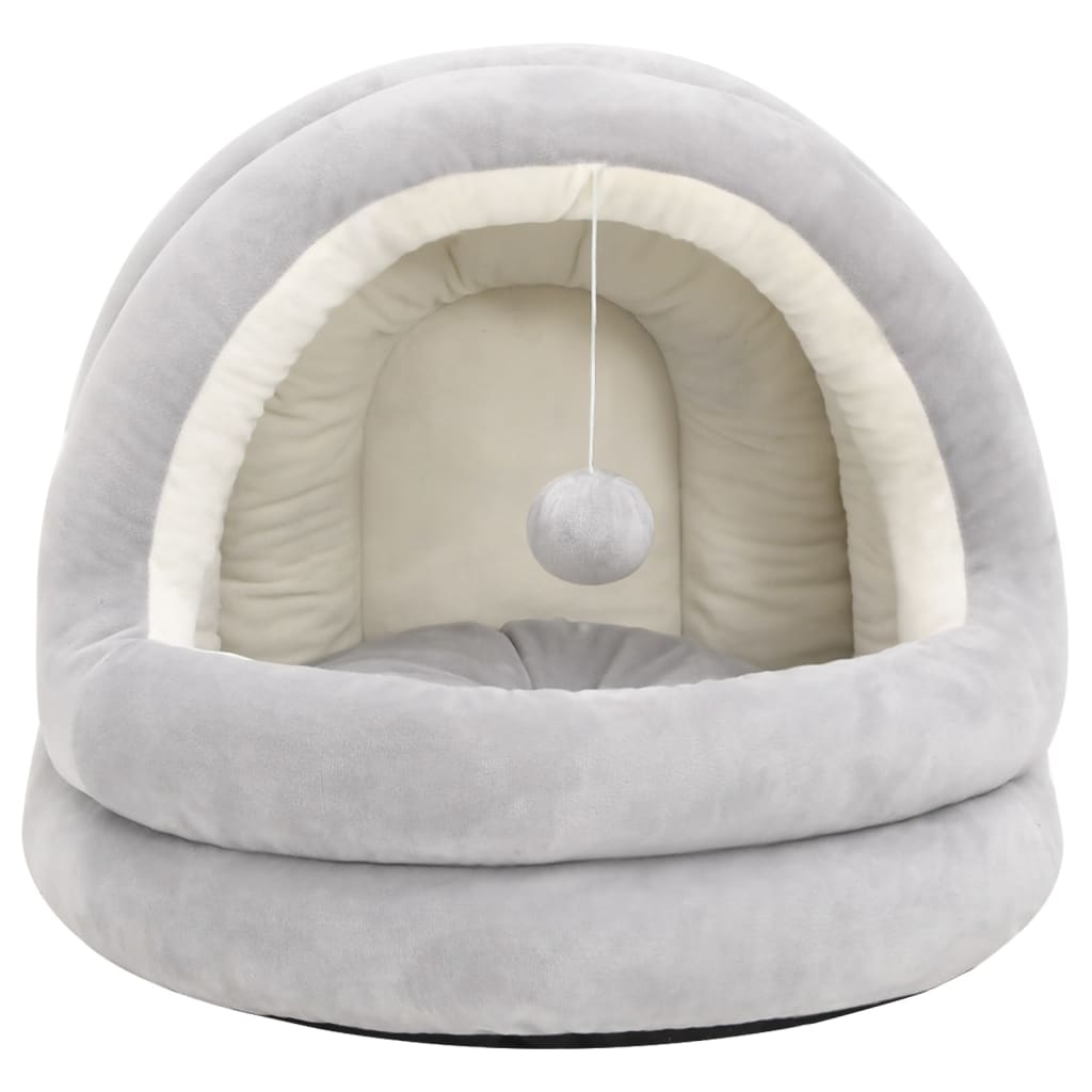 vidaXL Katzenbett 40x40x35 cm Grau und Creme