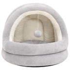 vidaXL Katzenbett 40x40x35 cm Grau und Creme