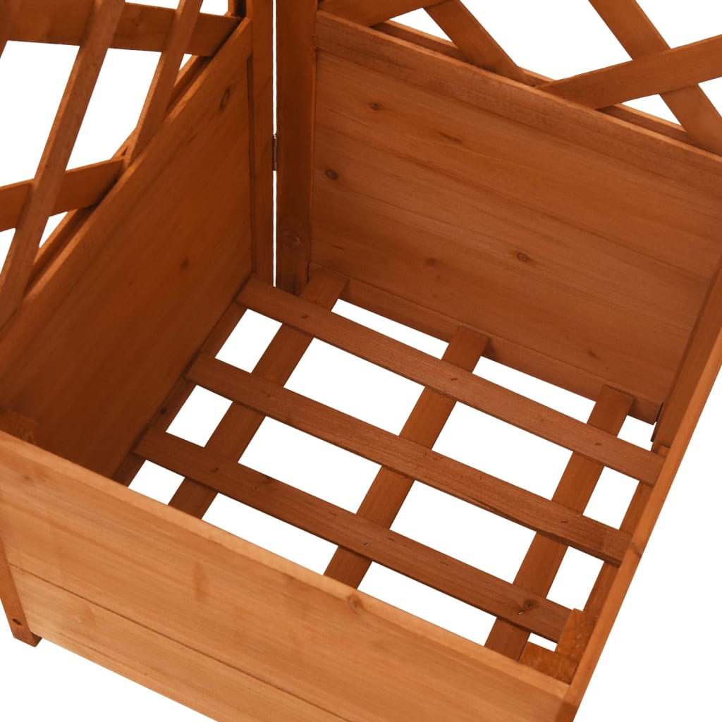 vidaXL Eck-Spalier mit Pflanzkasten 40x40x150cm Massivholz Tanne