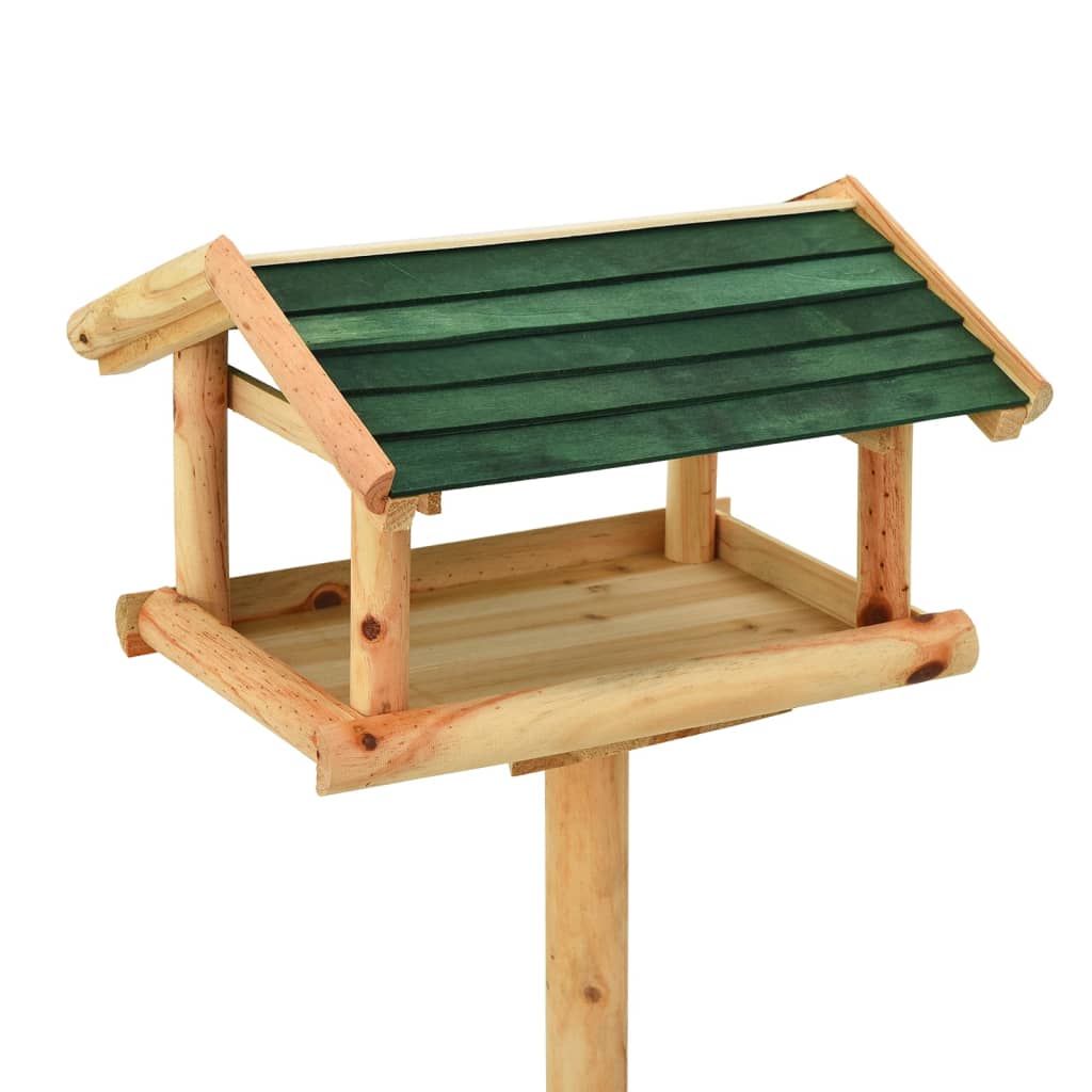 vidaXL Vogelhäuschen mit Ständer 37x28x100 cm Massivholz Tanne
