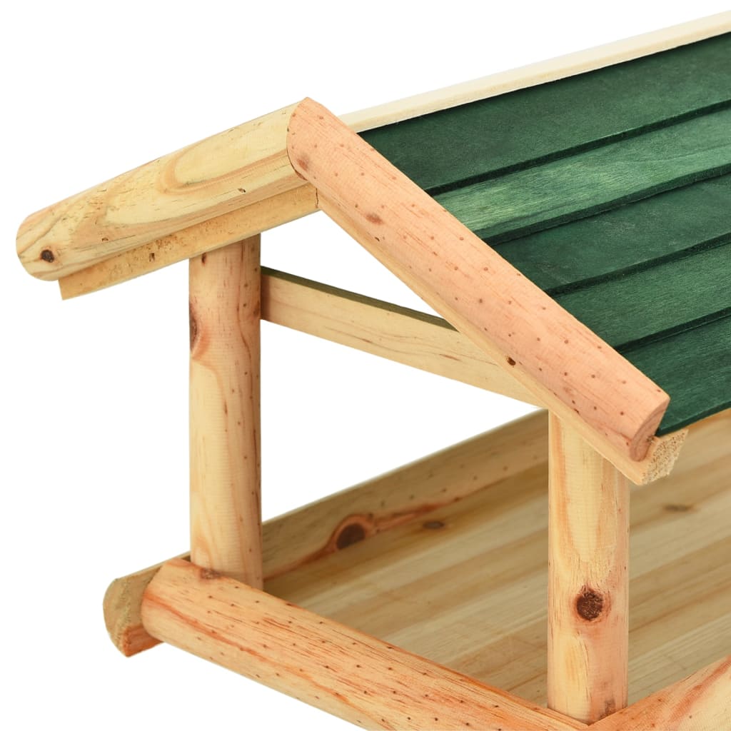 vidaXL Vogelhäuschen mit Ständer 37x28x100 cm Massivholz Tanne