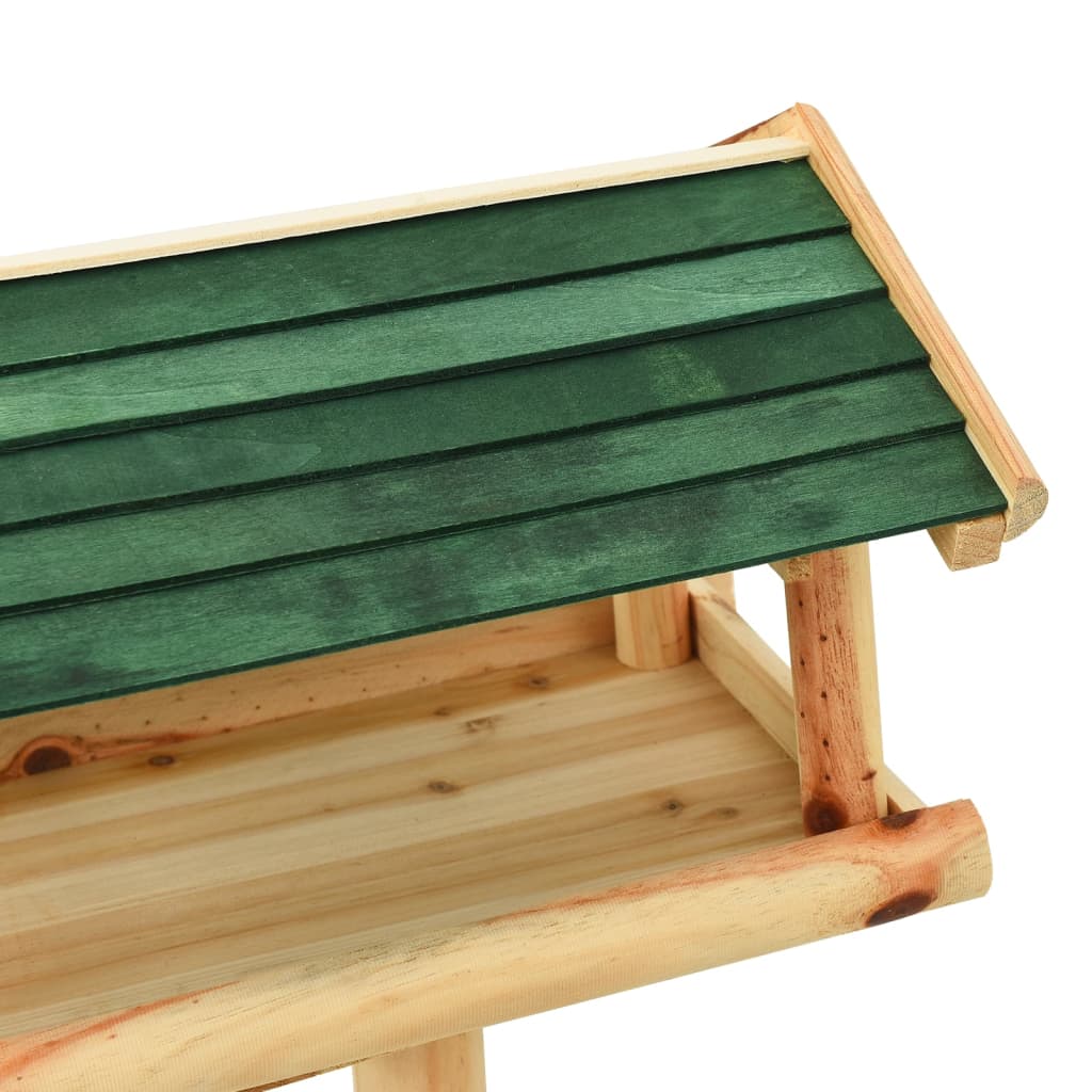 vidaXL Vogelhäuschen mit Ständer 37x28x100 cm Massivholz Tanne
