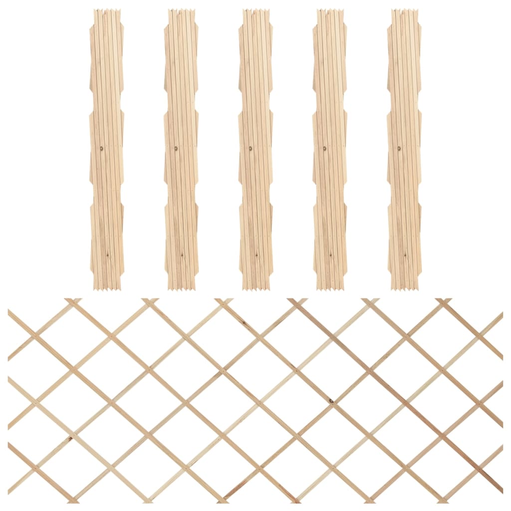 vidaXL Rankzäune 5 Stk. Massivholz Tanne 180x80 cm