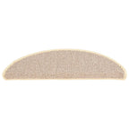 vidaXL Stufenmatten 15 Stk. 56x17x3 cm Weiß und Braun Halbrund