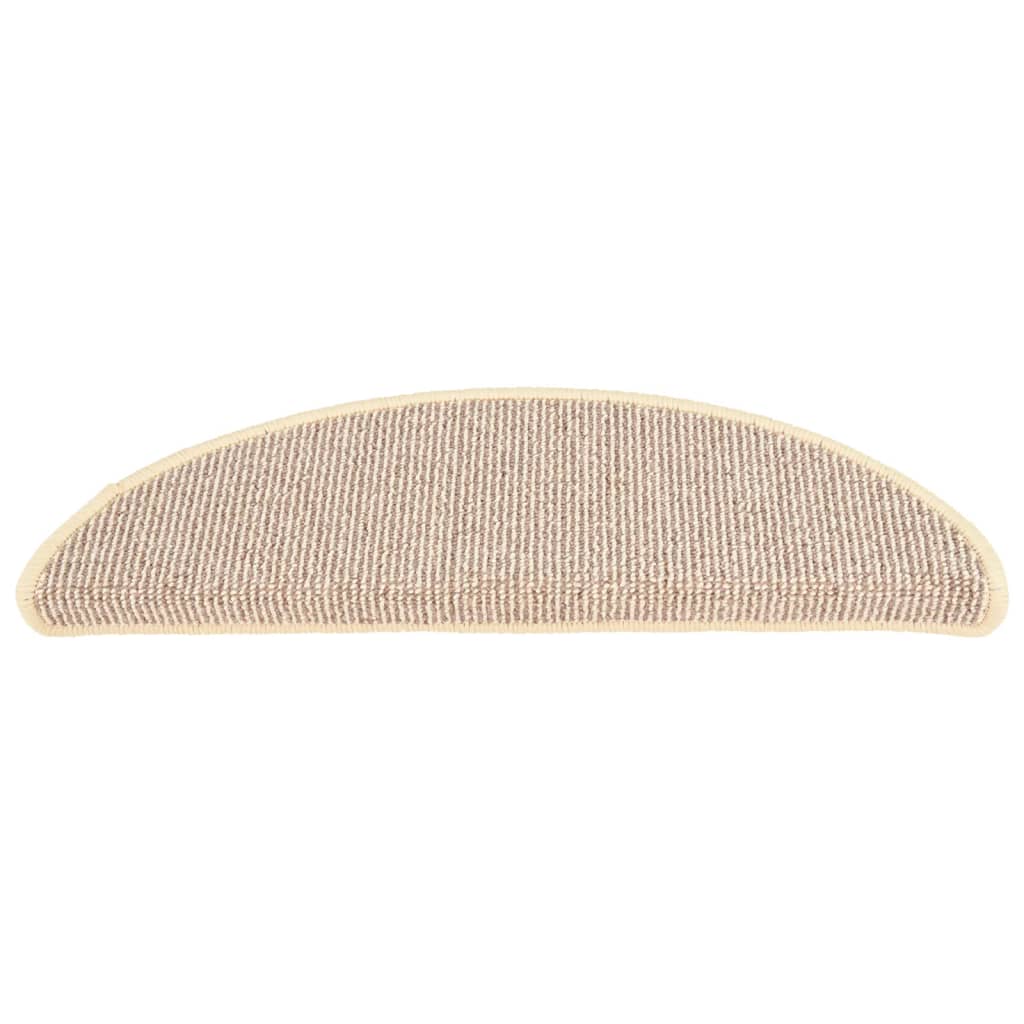 vidaXL Stufenmatten 15 Stk. 56x17x3 cm Weiß und Braun Halbrund