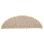 vidaXL Stufenmatten 15 Stk. 56x17x3 cm Weiß und Braun Halbrund