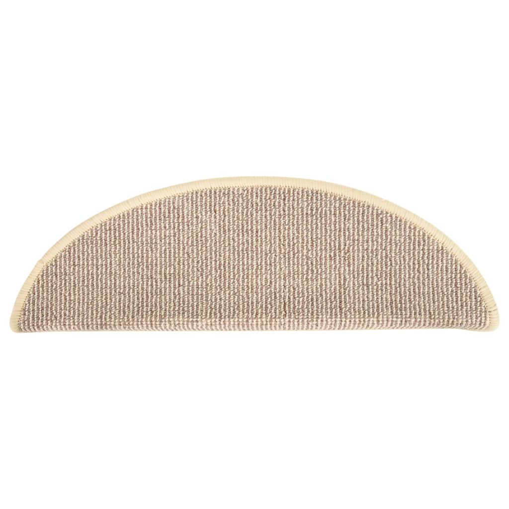 vidaXL Stufenmatten 15 Stk. 56x17x3 cm Weiß und Braun Halbrund