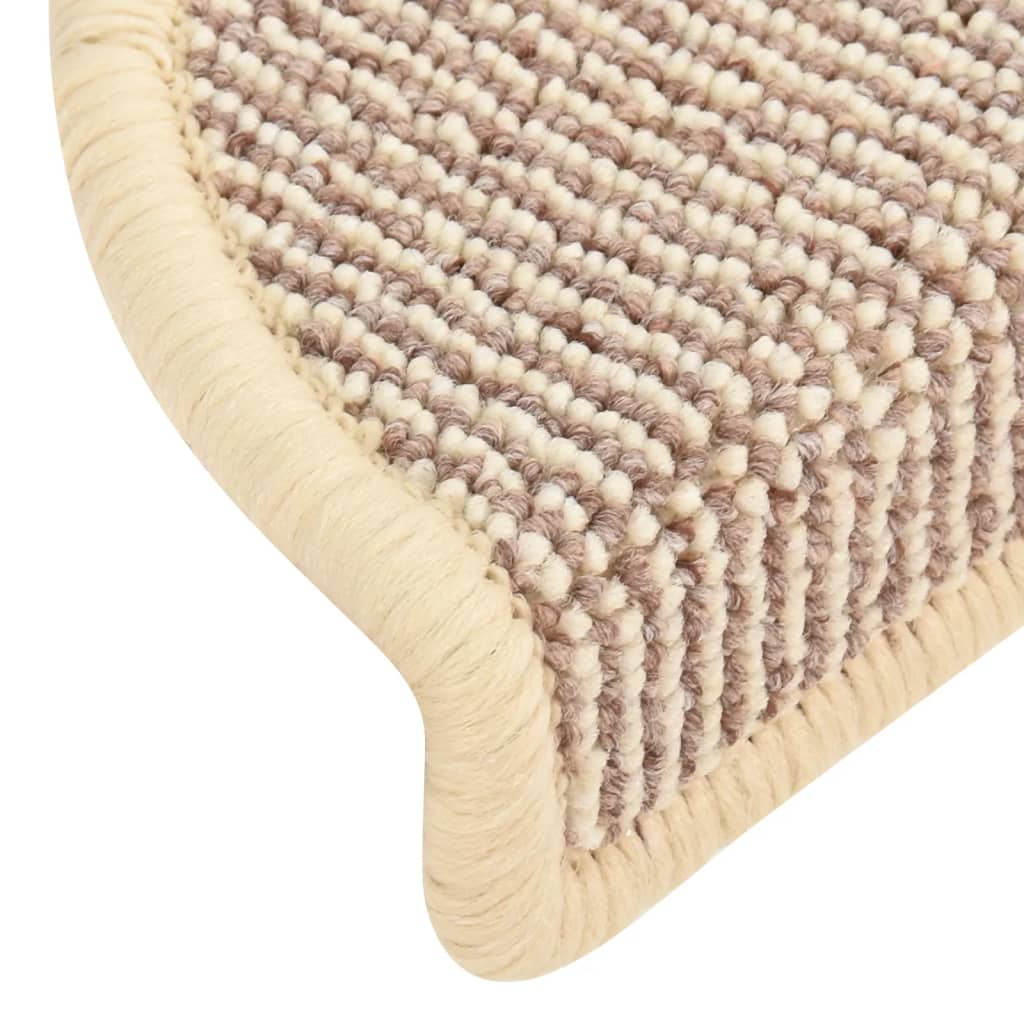 vidaXL Stufenmatten 15 Stk. 56x17x3 cm Weiß und Braun Halbrund