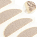 vidaXL Stufenmatten 15 Stk. 56x17x3 cm Weiß und Braun Halbrund