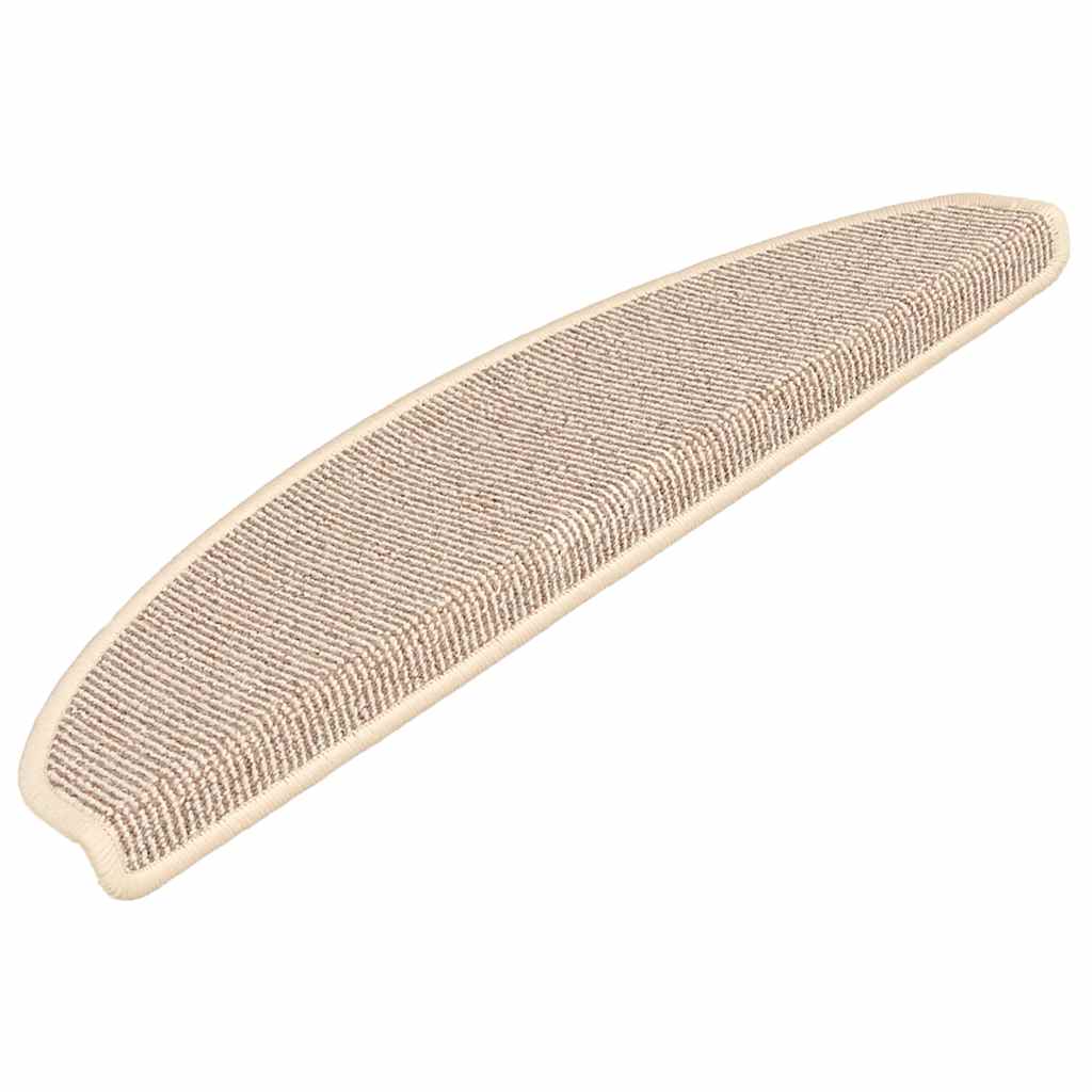 vidaXL Stufenmatten 15 Stk. 65x21x4 cm Weiß und Braun Halbrund Groß
