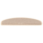 vidaXL Stufenmatten 15 Stk. 65x21x4 cm Weiß und Braun Halbrund Groß